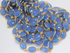 Blue Chalcedony Oval Faceted Bezel Chain in Yellow Gold, 12x14 mm, (GMC-BCL-12X14)